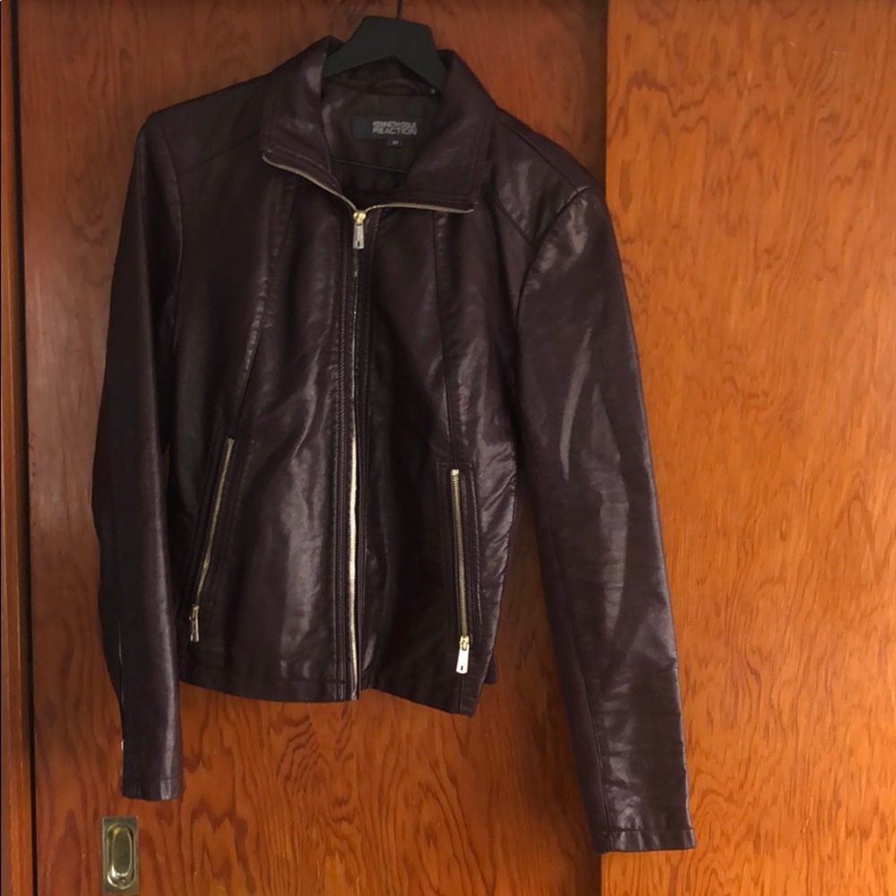 Eggplant leather jacket